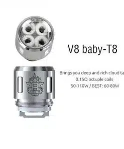 Alternative view of SMOK V8 Baby-T8 Core 0.15ohm Octuple Coils for TFV8 Baby